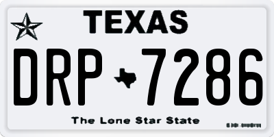 TX license plate DRP7286
