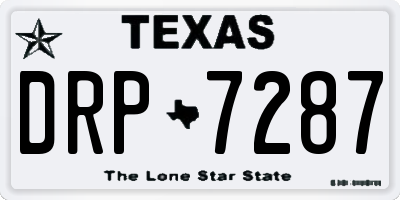 TX license plate DRP7287