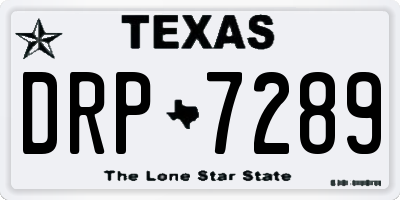 TX license plate DRP7289