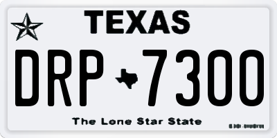 TX license plate DRP7300