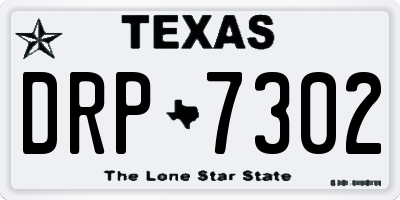 TX license plate DRP7302
