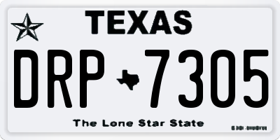 TX license plate DRP7305