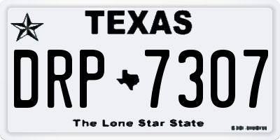 TX license plate DRP7307