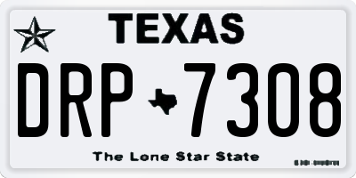 TX license plate DRP7308