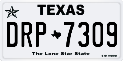 TX license plate DRP7309
