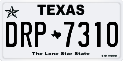 TX license plate DRP7310
