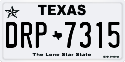 TX license plate DRP7315