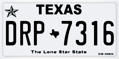 TX license plate DRP7316