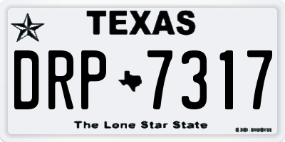 TX license plate DRP7317