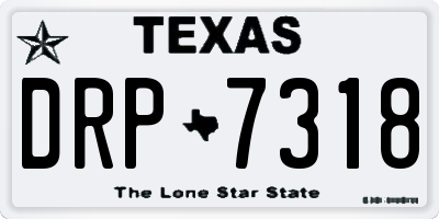 TX license plate DRP7318