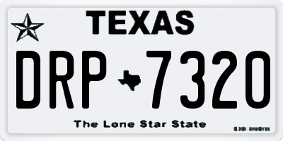 TX license plate DRP7320