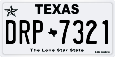 TX license plate DRP7321