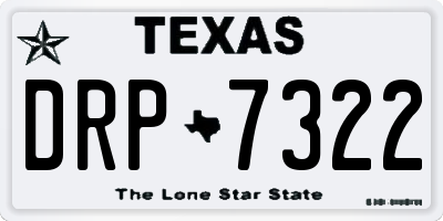 TX license plate DRP7322