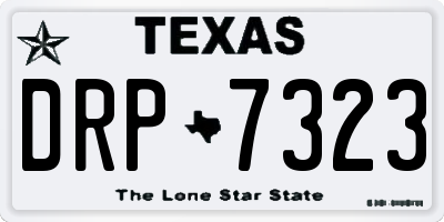 TX license plate DRP7323