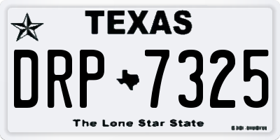 TX license plate DRP7325