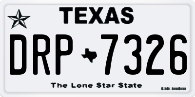 TX license plate DRP7326