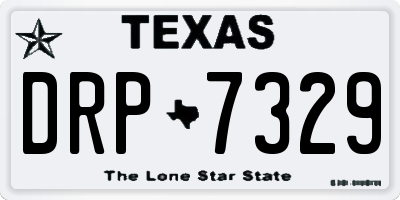 TX license plate DRP7329