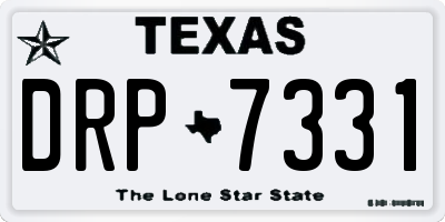 TX license plate DRP7331