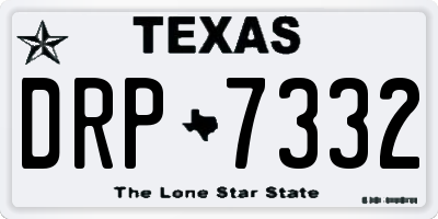 TX license plate DRP7332
