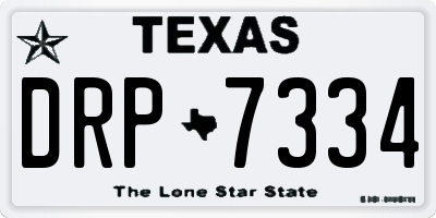 TX license plate DRP7334