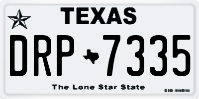 TX license plate DRP7335
