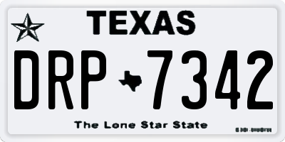 TX license plate DRP7342