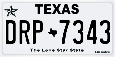 TX license plate DRP7343