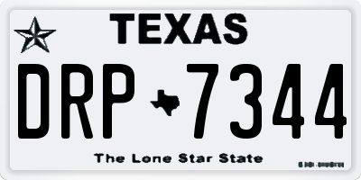 TX license plate DRP7344