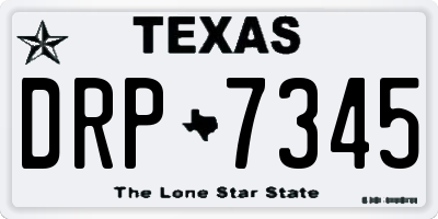 TX license plate DRP7345