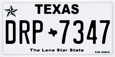 TX license plate DRP7347