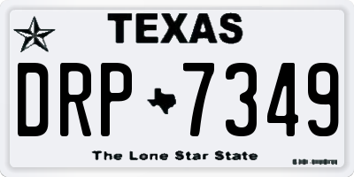 TX license plate DRP7349