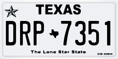 TX license plate DRP7351