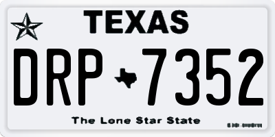 TX license plate DRP7352