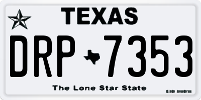 TX license plate DRP7353