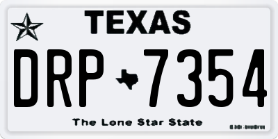 TX license plate DRP7354