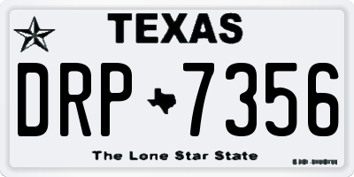 TX license plate DRP7356