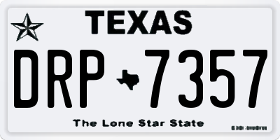 TX license plate DRP7357