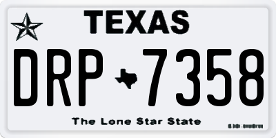 TX license plate DRP7358