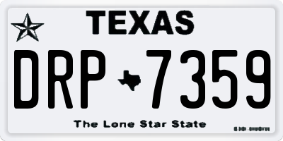 TX license plate DRP7359
