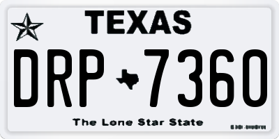 TX license plate DRP7360