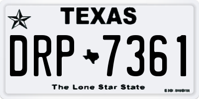 TX license plate DRP7361