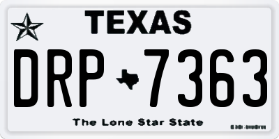 TX license plate DRP7363