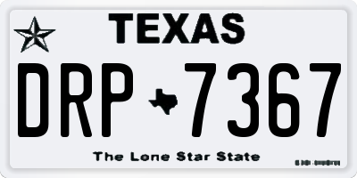 TX license plate DRP7367