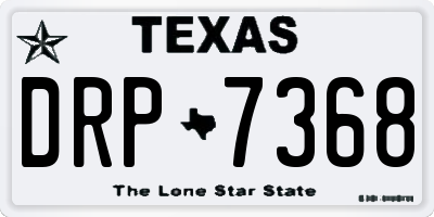 TX license plate DRP7368