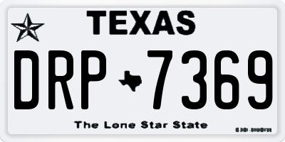 TX license plate DRP7369