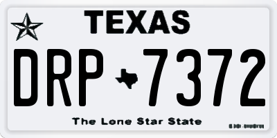 TX license plate DRP7372