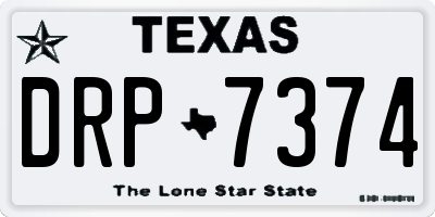 TX license plate DRP7374