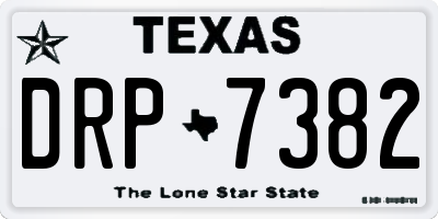 TX license plate DRP7382