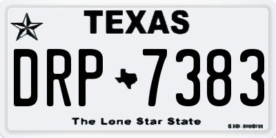 TX license plate DRP7383