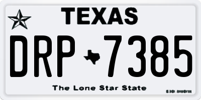 TX license plate DRP7385